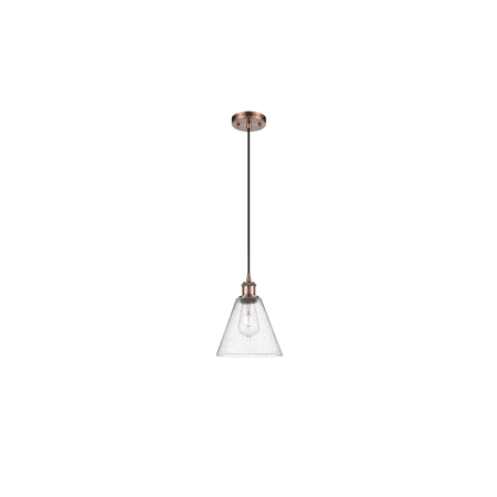 A large image of the Innovations Lighting 516-1P-12-8 Berkshire Pendant Alternate Image