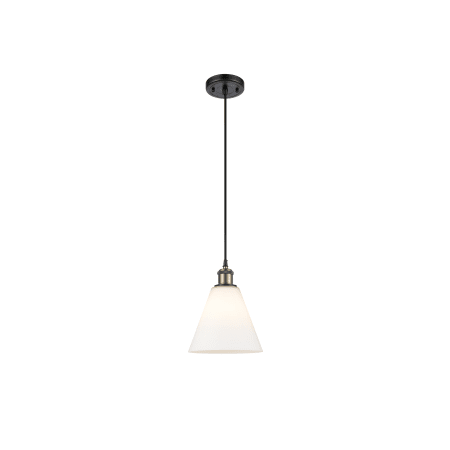 A large image of the Innovations Lighting 516-1P-12-8 Berkshire Pendant Alternate image