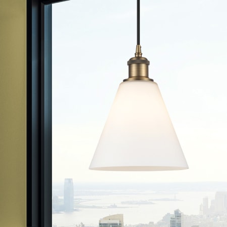 A large image of the Innovations Lighting 516-1P-12-8 Berkshire Pendant Alternate Image