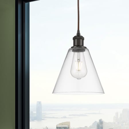 A large image of the Innovations Lighting 516-1P-12-8 Berkshire Pendant Alternate Image