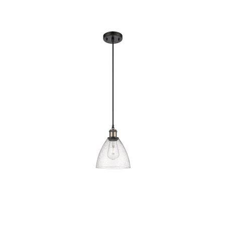 A large image of the Innovations Lighting 516-1P-12-8 Bristol Pendant Alternate image