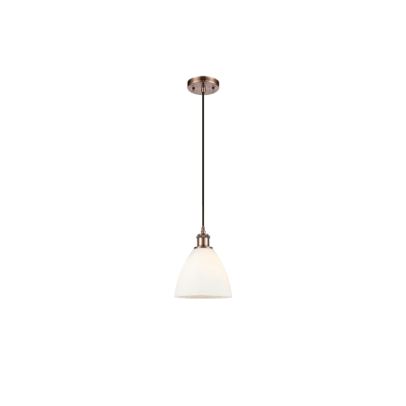 A large image of the Innovations Lighting 516-1P-12-8 Bristol Pendant Alternate Image