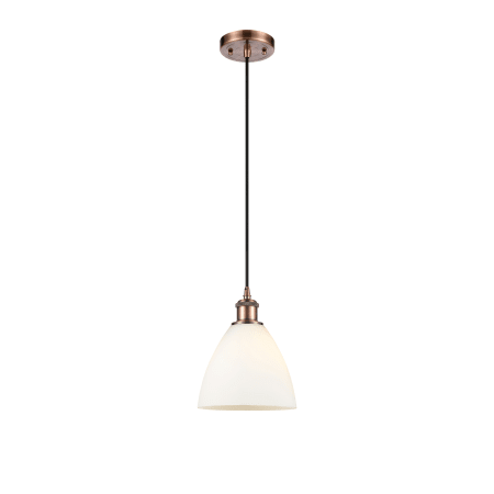 A large image of the Innovations Lighting 516-1P-12-8 Bristol Pendant Alternate image