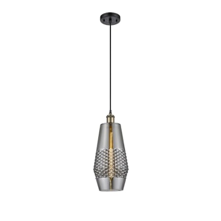 A large image of the Innovations Lighting 516-1P-17-7 Windham Pendant Alternate image