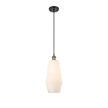 A large image of the Innovations Lighting 516-1P-17-7 Windham Pendant Alternate image