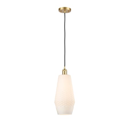 A large image of the Innovations Lighting 516-1P-17-7 Windham Pendant Alternate image