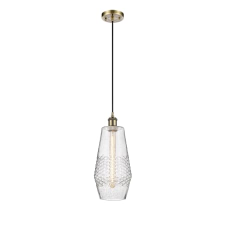 A large image of the Innovations Lighting 516-1P-17-7 Windham Pendant Alternate image