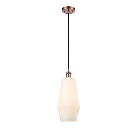 A large image of the Innovations Lighting 516-1P-17-7 Windham Pendant Alternate image