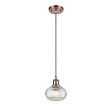 A large image of the Innovations Lighting 516-1P-7-6 Ithaca Pendant Alternate Image