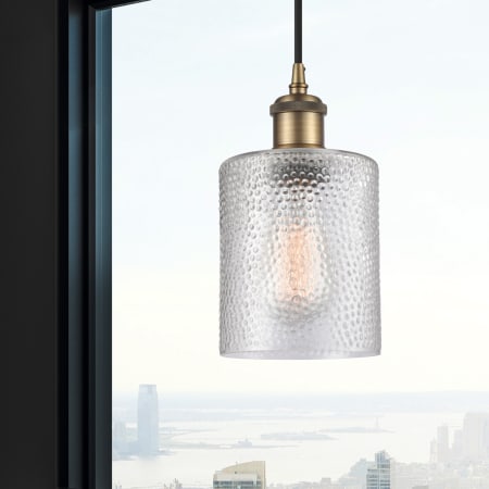 A large image of the Innovations Lighting 516-1P-8-5 Cobbleskill Pendant Alternate Image