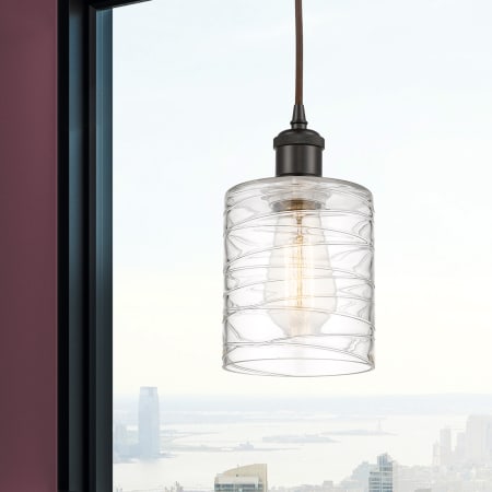 A large image of the Innovations Lighting 516-1P-8-5 Cobbleskill Pendant Alternate Image