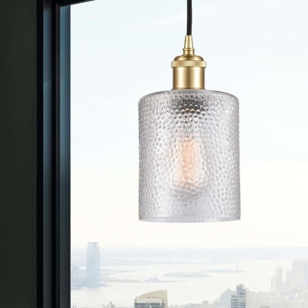 A large image of the Innovations Lighting 516-1P-8-5 Cobbleskill Pendant Alternate Image