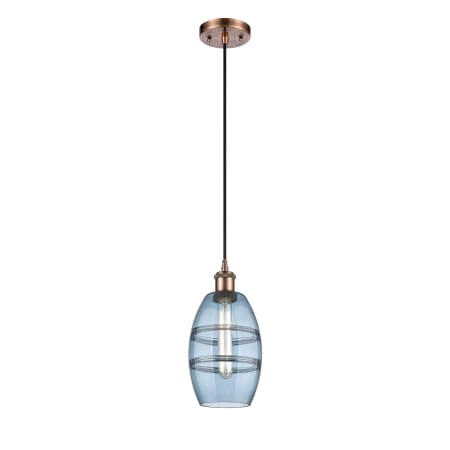 A large image of the Innovations Lighting 516-1P-9-6 Vaz Pendant Alternate Image