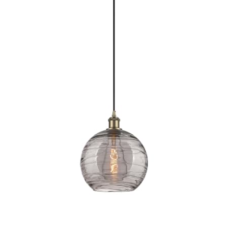 A large image of the Innovations Lighting 516-1P-12-10 Athens Pendant Antique Brass