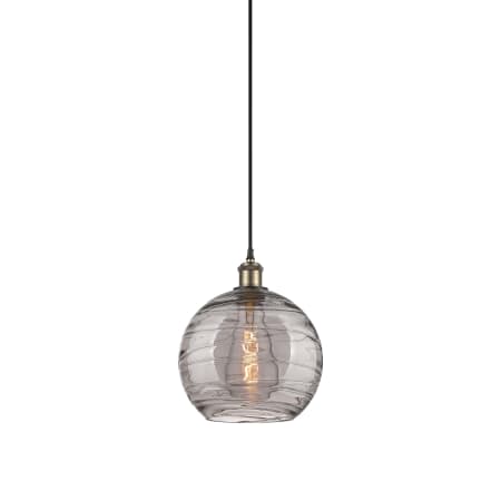 A large image of the Innovations Lighting 516-1P-12-10 Athens Pendant Black Antique Brass