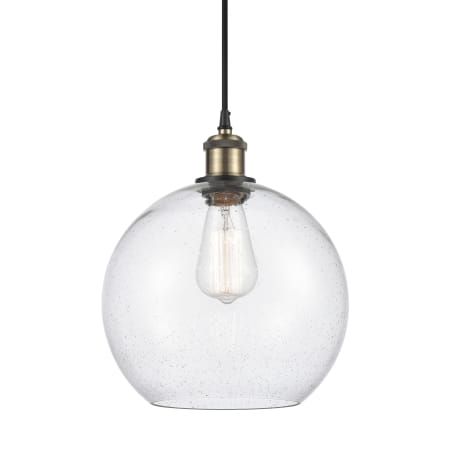 A large image of the Innovations Lighting 516-1P-13-10 Athens Pendant Seedy / Black Antique Brass