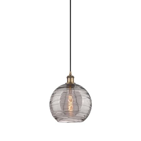 A large image of the Innovations Lighting 516-1P-12-10 Athens Pendant Brushed Brass