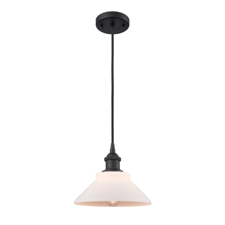 A large image of the Innovations Lighting 516-1P Orwell Matte Black / Matte White