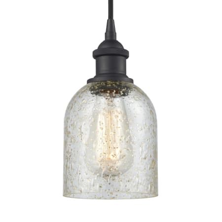 A large image of the Innovations Lighting 516-1P Caledonia Matte Black / Mica