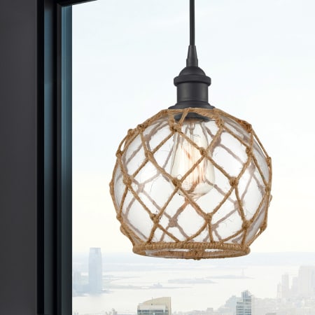 A large image of the Innovations Lighting 516-1P Farmhouse Rope Alternate Image