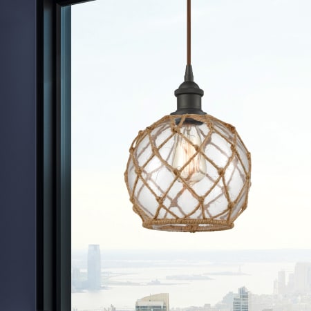 A large image of the Innovations Lighting 516-1P Farmhouse Rope Alternate Image