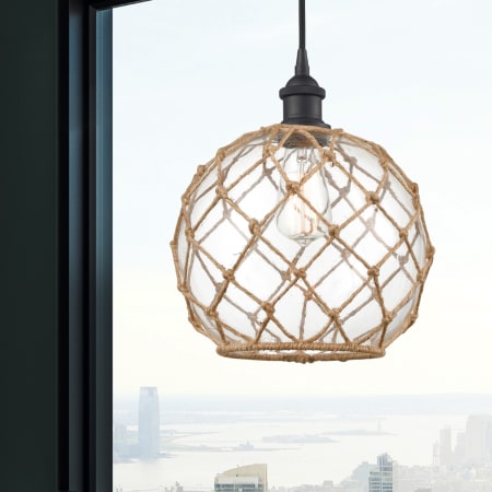A large image of the Innovations Lighting 516-1P Large Farmhouse Rope Alternate Image