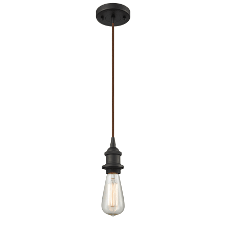 A large image of the Innovations Lighting 516-1P Bare Bulb Oiled Rubbed Bronze
