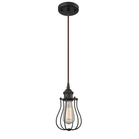 A large image of the Innovations Lighting 516-1P Barrington Oiled Rubbed Bronze / Metal Shade