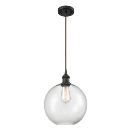 A large image of the Innovations Lighting 516-1P Large Athens Oil Rubbed Bronze / Clear