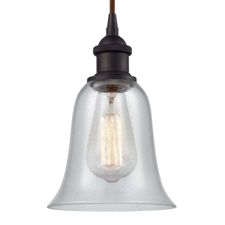 A large image of the Innovations Lighting 516-1P Hanover Oil Rubbed Bronze / Fishnet
