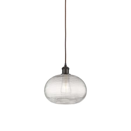 A large image of the Innovations Lighting 516-1P-10-10 Ithaca Pendant Oil Rubbed Bronze