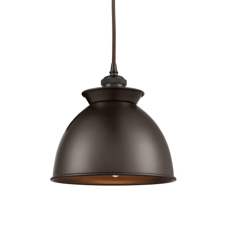 A large image of the Innovations Lighting 516-1P-10-8 Adirondack Pendant Oil Rubbed Bronze