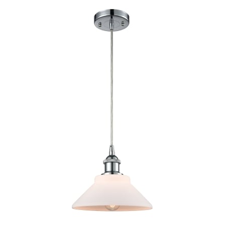 A large image of the Innovations Lighting 516-1P Orwell Polished Chrome / Matte White