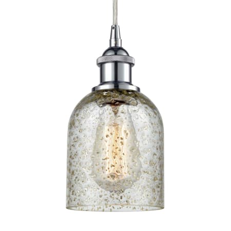 A large image of the Innovations Lighting 516-1P Caledonia Polished Chrome / Mica