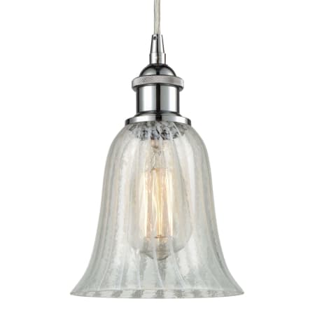 A large image of the Innovations Lighting 516-1P Hanover Polished Chrome / Mouchette