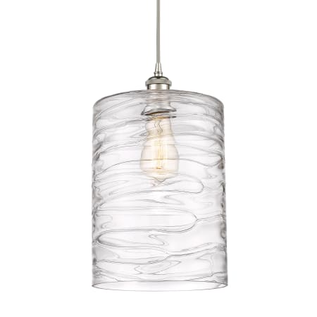 A large image of the Innovations Lighting 516-1P-14-9-L Cobbleskill Pendant Deco Swirl / Polished Nickel