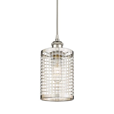 A large image of the Innovations Lighting 516-1P-10-5 Nestbrook Pendant Polished Nickel