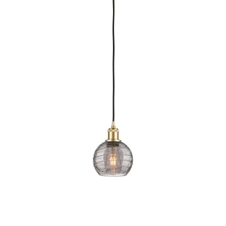 A large image of the Innovations Lighting 516-1P-9-6 Athens Pendant Satin Gold