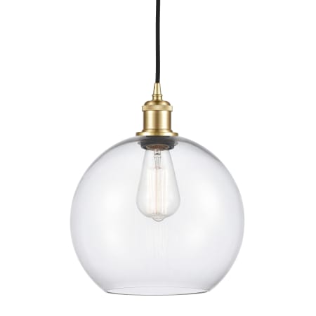 A large image of the Innovations Lighting 516-1P-13-10 Athens Pendant Clear / Satin Gold