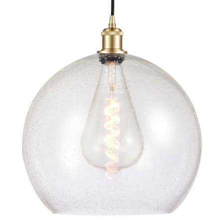 A large image of the Innovations Lighting 516-1P-19-14 Athens Pendant Satin Gold / Seedy