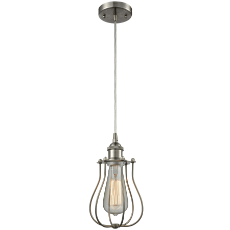 A large image of the Innovations Lighting 516-1P Barrington Brushed Satin Nickel / Metal Shade