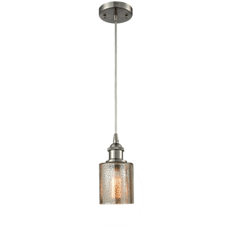 A large image of the Innovations Lighting 516-1P Cobbleskill Brushed Satin Nickel / Mercury