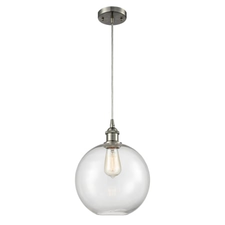 A large image of the Innovations Lighting 516-1P Large Athens Brushed Satin Nickel / Clear