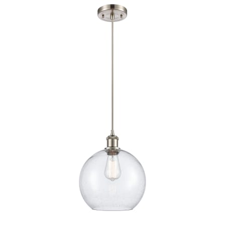 A large image of the Innovations Lighting 516-1P Large Athens Brushed Satin Nickel / Seedy