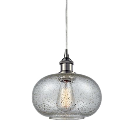 A large image of the Innovations Lighting 516-1P Gorham Brushed Satin Nickel / Mica