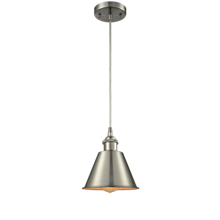 A large image of the Innovations Lighting 516-1P Smithfield Brushed Satin Nickel / Metal Shade