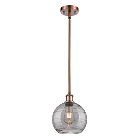 A large image of the Innovations Lighting 516-1S-10-8 Athens Deco Swirl Pendant Alternate Image