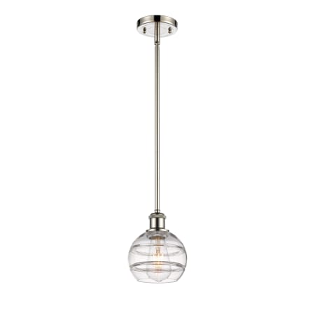 A large image of the Innovations Lighting 516-1S-8-6 Rochester Pendant Alternate Image