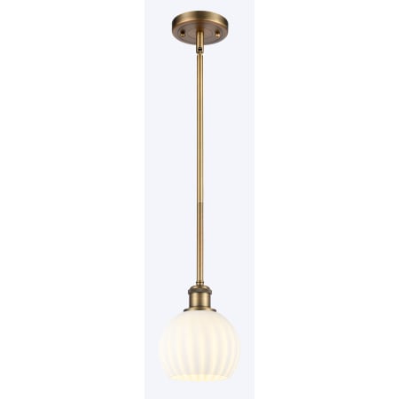 A large image of the Innovations Lighting 516-1S-8-6 White Venetian Pendant Alternate Image