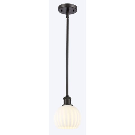 A large image of the Innovations Lighting 516-1S-8-6 White Venetian Pendant Alternate Image